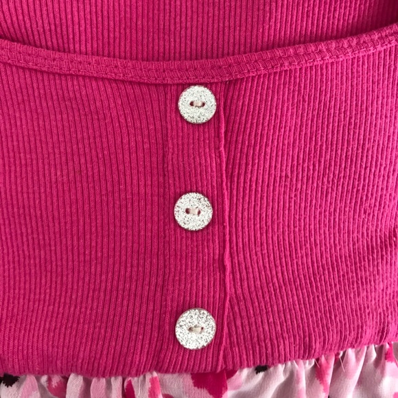 Vintage 725 Originals Girls M Size 10/12 Button Ruffle Hem Stripe Cheetah Print - Picture 6 of 11